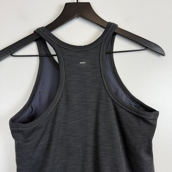Prana Becksa Ribbed High Neck Tank Top Gray - S - Picture 7 of 9